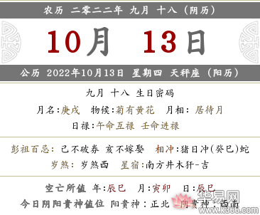 2022虎年九月十八日是开张吉日吗?这天适宜开业吗