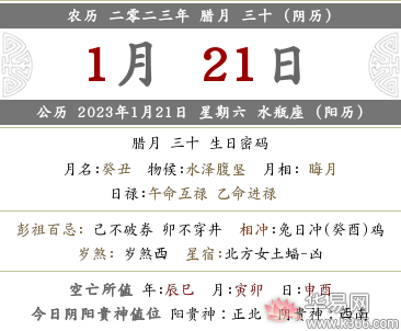2022年农历腊月三十过年这天的喜神方位在哪?